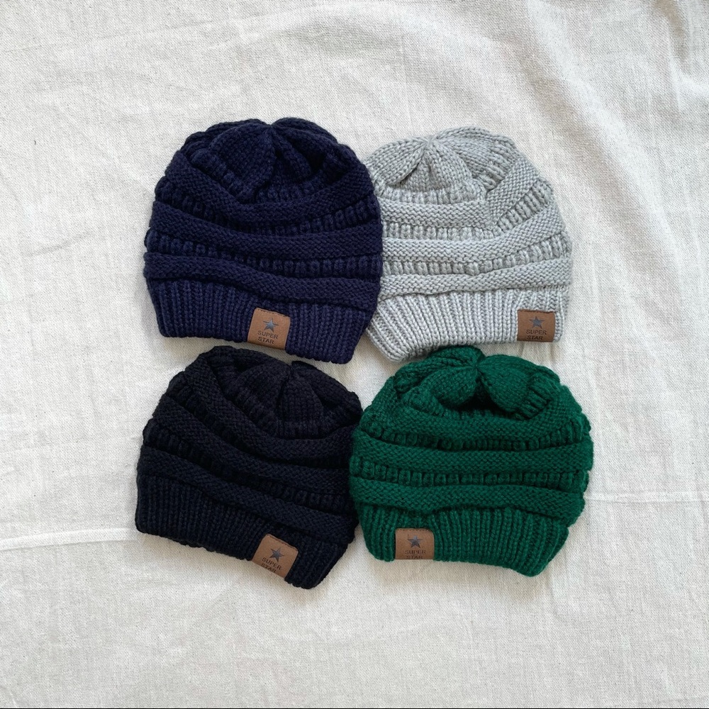 CHOOSE ONE - Super Star | Chunky Knit Gender Neutral Baby Beanie Hat - Picture 1 of 6